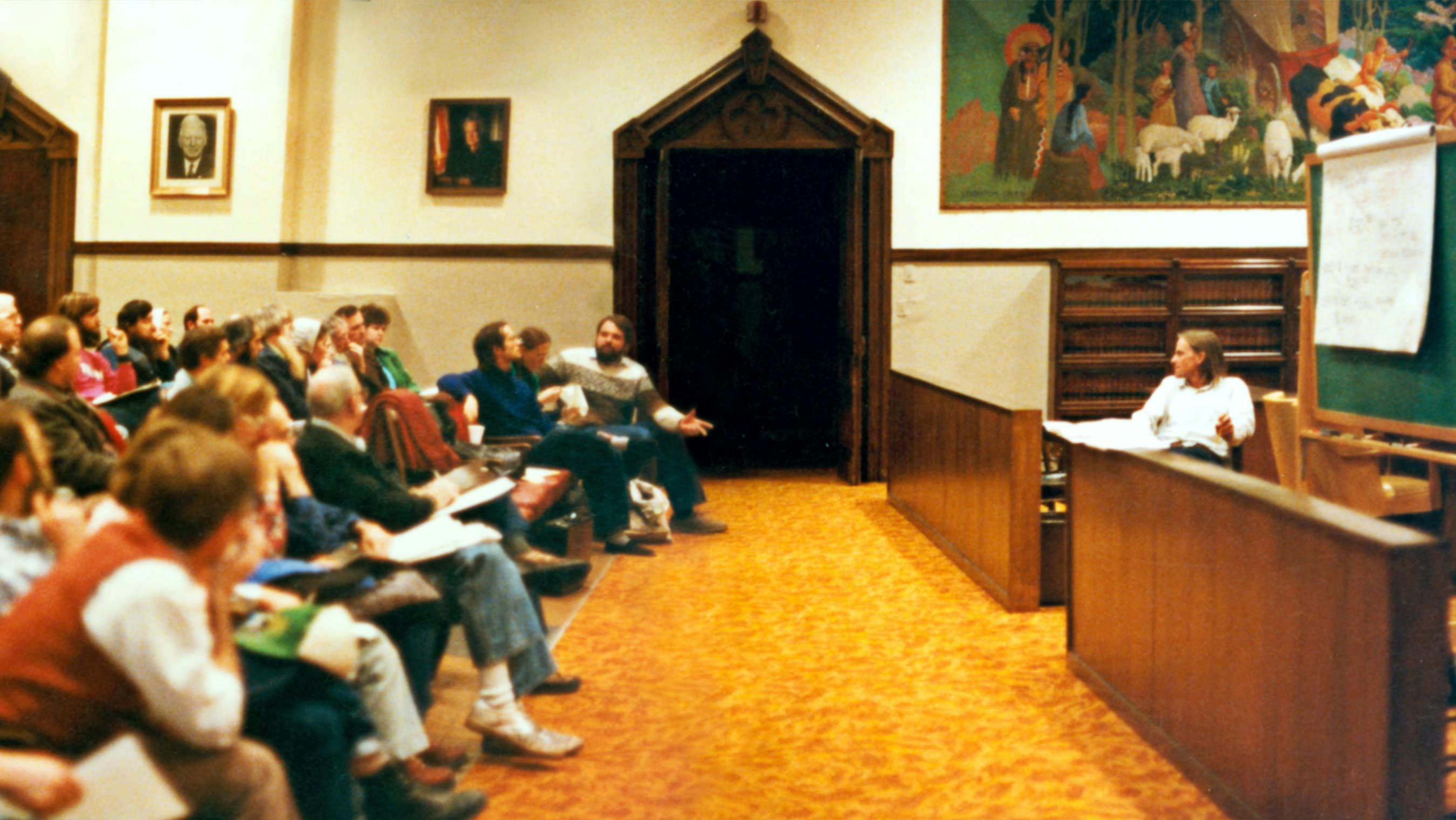 The first ever co-op meeting, 1988