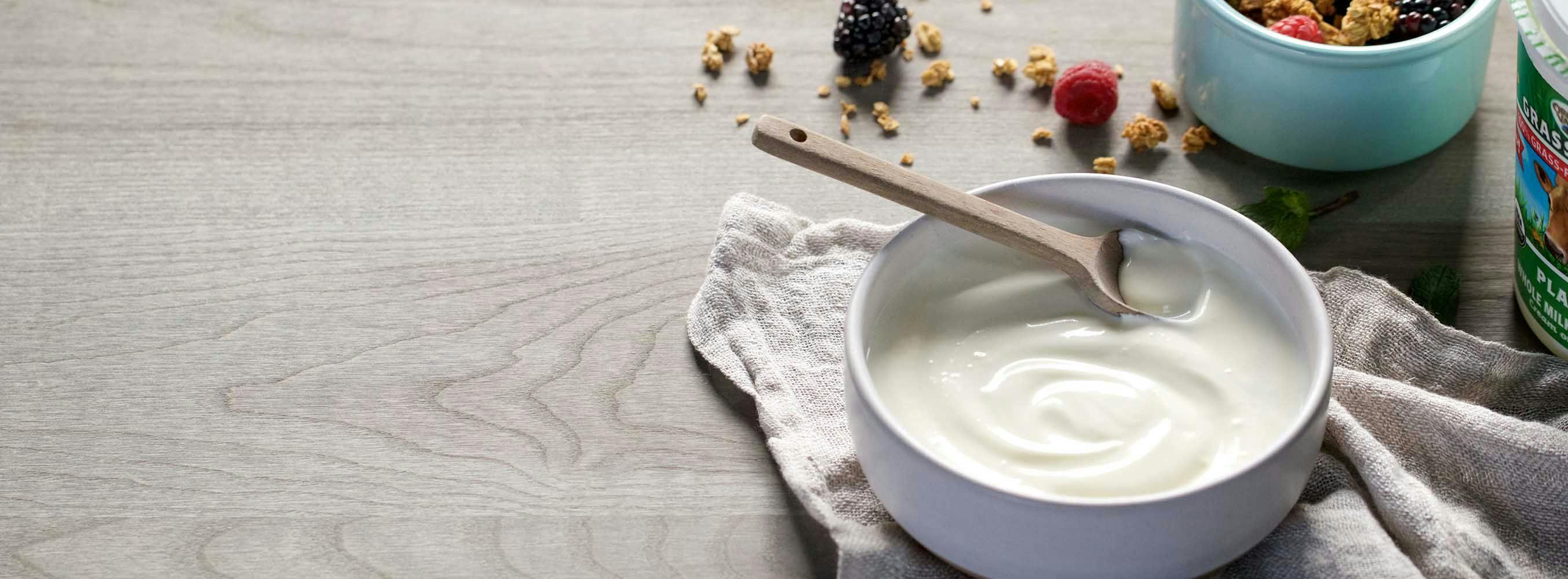 Organic Valley yogurt in a bowl