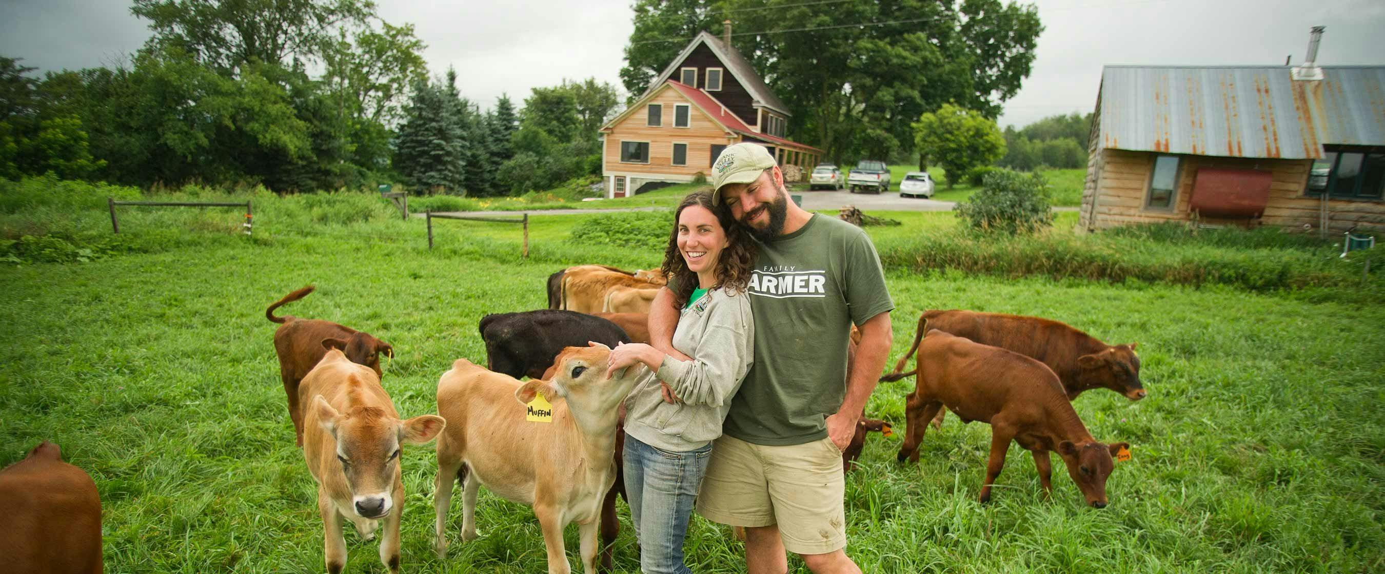 The Webb's on their Organic Valley family farm in Vermont.