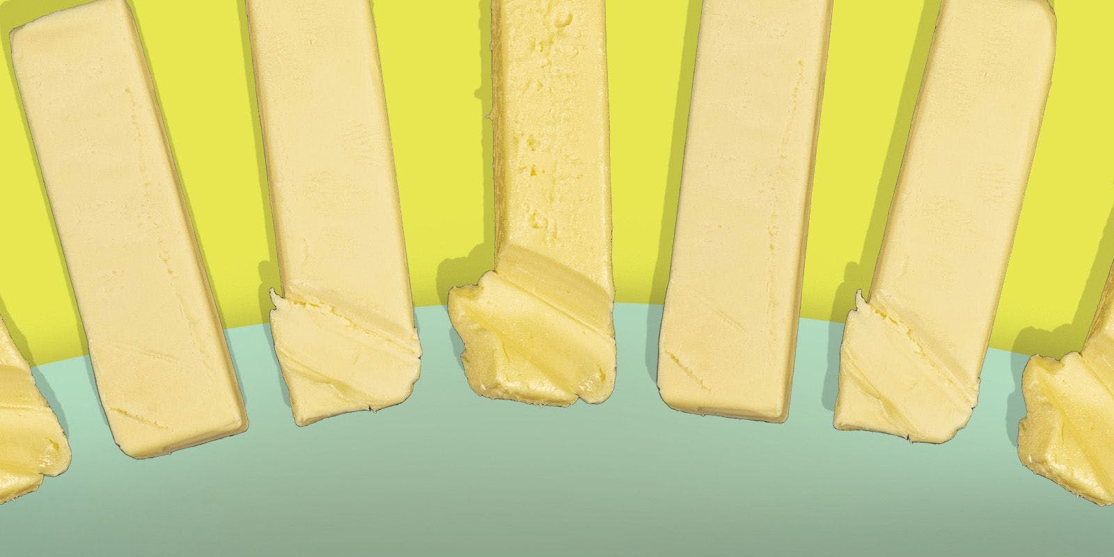 A design showing the stages of butter softness.