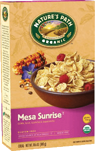 A box of nature's path organic mesa sunrise cereal.
