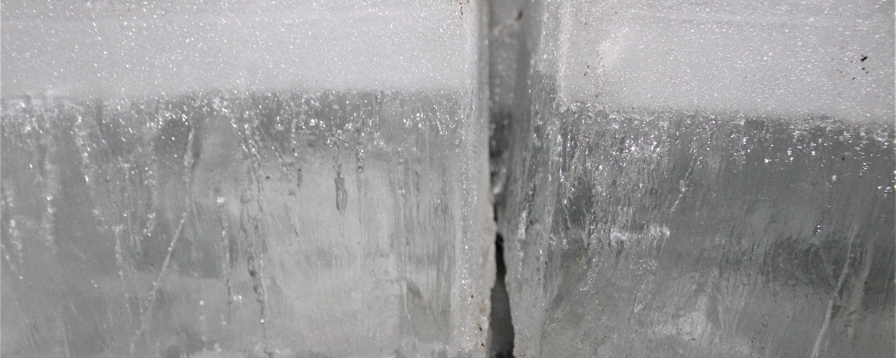 Large chunks of ice shown up close.